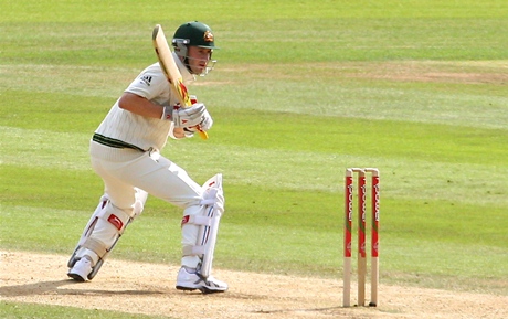 Michael Clarke not hitting a cricket ball