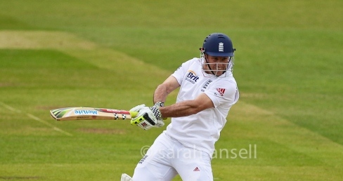 Andrew Strauss dispatches the ball and thoughts of nonsense