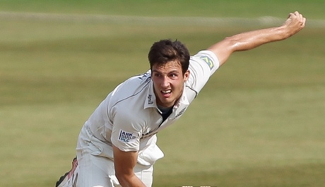 Steven Finn bowling a massive wide at 72mph - probably