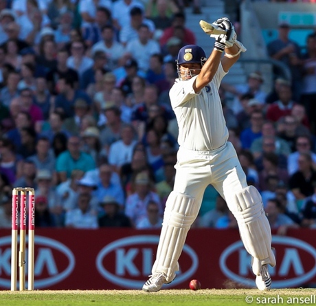 Sachin Tendulkar playing cricket