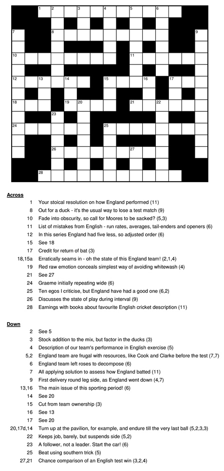 It's a crossword