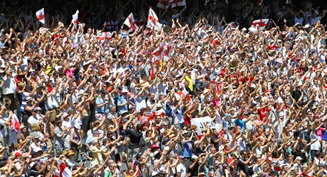 Fans celebrate a bilateral one-day series obligation