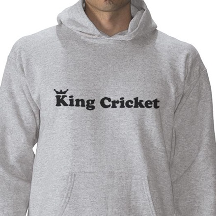 King Cricket hooded top doesn't get a funny caption