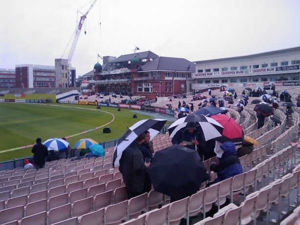 Basking in the permafrost at Old Trafford Cricket Ground