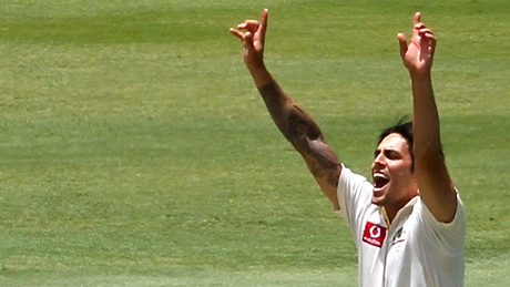 Mitchell Johnson carrying out some tail-moppery