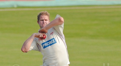 Matthew Hoggard completely having it with that there bowling like