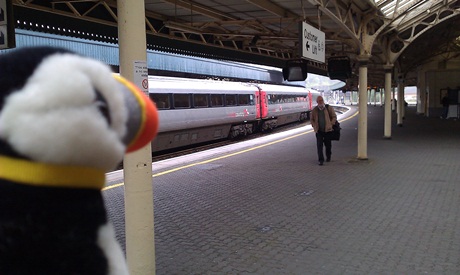 Mr Puffin is horrified by the limitations imposed on the train by the tracks