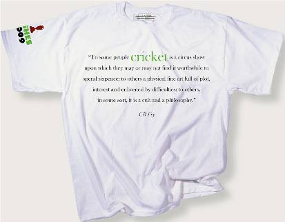 T-shirt with cricket quote